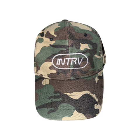 “OVAL” DISTRESSED DAD HAT // CAMO
