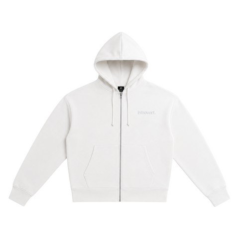 "GHOST" ZIP-UP HOODIE // OFF-WHITE