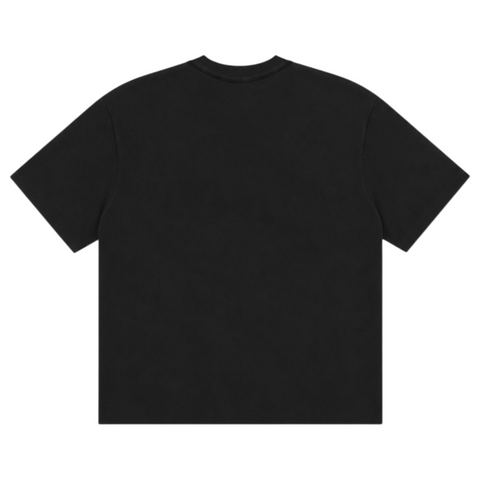 "2CHASE X INTROVERT" GRAPHIC OVERSIZED TEE // VINTAGE BLACK