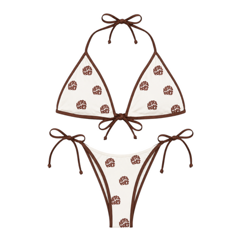 “MONOGRAM” STRING BIKINI SET // PINK