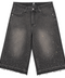 “RHINESTONE” DENIM JORTS // WASHED BLACK