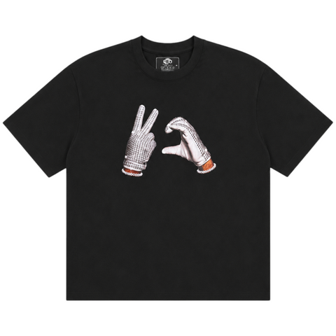 "2CHASE X INTROVERT" GRAPHIC OVERSIZED TEE // VINTAGE BLACK